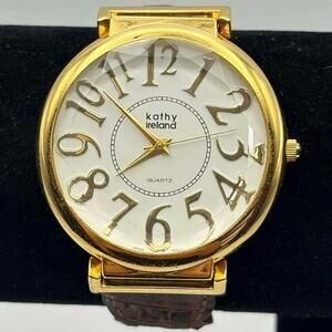 Gold & Brown Kathy Ireland Men's Watch